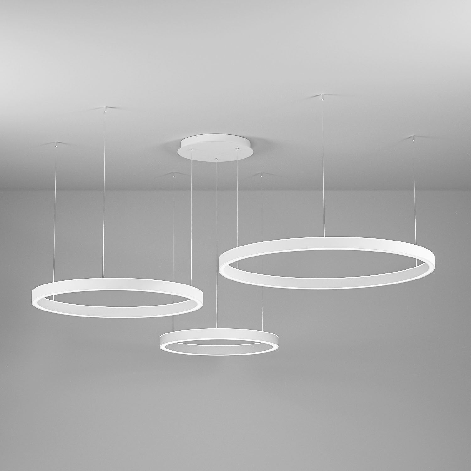 GEALUCE Montatura in alluminio satinato bianco-nero-oro. Diffusore in silicone bianco opale. LED CRISEIDE 3 LUCI GEALUCE Montatura in alluminio satinato bianco-nero-oro. Diffusore in silicone bianco opale. LED CRISEIDE 3 LUCI